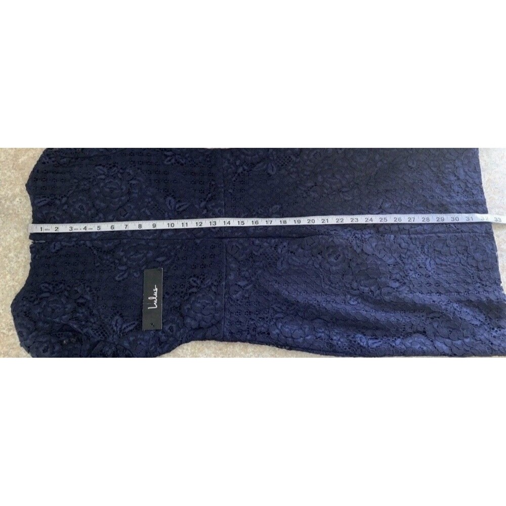Lulu’s Tatianna Navy Blue Lace Short Sleeve Mini Dress Women’s Small New - Picture 11 of 15